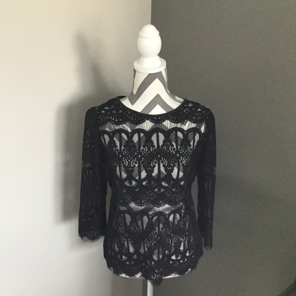 Black Lace Top